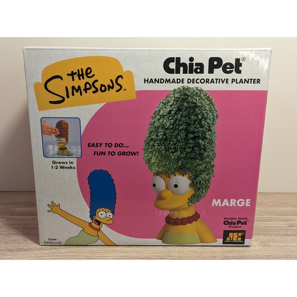Chia‎ Pet The Simpsons Marge Simpson Handmade Decorative Planter New In Box
